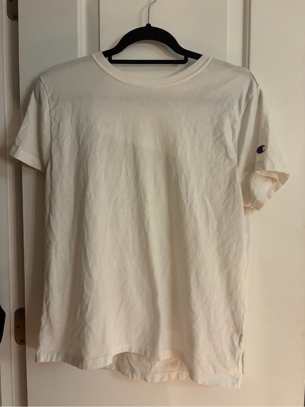 Champion woMen's Classic Crewneck T-Shirt - Off-White never worn no tags size L